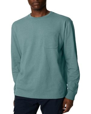 Marks & Spencer M&S Long Sleeve T Shirt Pure Soft Cotton Crew Neck Oversized Fit Winter Tee - Green