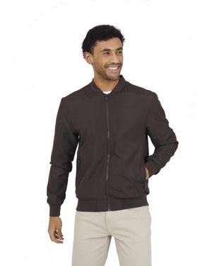 Brave Soul Padded Bomber Jacket Zip Up - Black