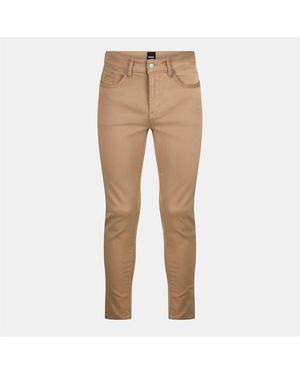 BOSS Five Pocket Design Slim Fit Jeans - Natural