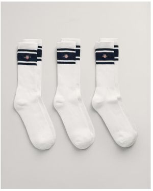 GANT Shield Logo Sport Socks 3-Pack - White