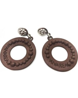 Panarea Or3M Ladies Earrings Sterling - Brown
