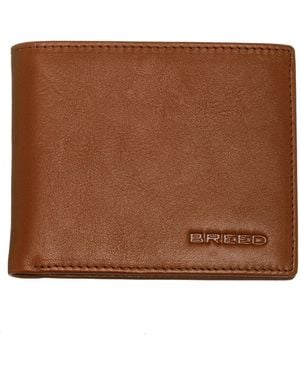 Breed Locke Genuine Leather Bi-Fold Wallet - Brown