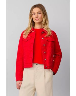 S.oliver Boxy Denim Jacket - Red