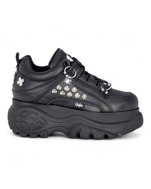 Buffalo Studded Chunky Platform Fashion Trainers - Black