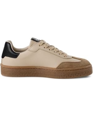 Tamaris Suede Leather Fashion Lace Up Trainers - Brown