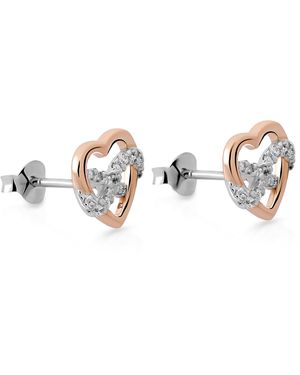 Orphelia 'Jasmina' 925 Sterling Stud Earrings - Metallic