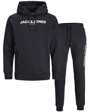 Jack & Jones Jwhbank Sweat Hood Set Pullover Tracksuit Loungewear - Blue