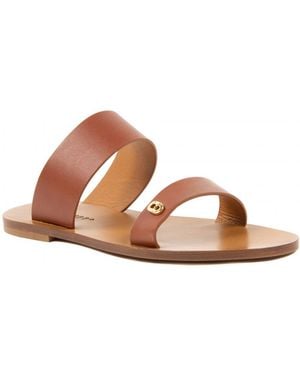 Dee Ocleppo Flat Sandal Oc3501 Vitello Cuoio Leather - Brown