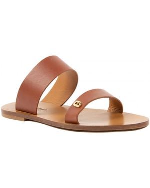 Dee Ocleppo Flat Sandal Oc3501 Vitello Cuoio Leather - Brown