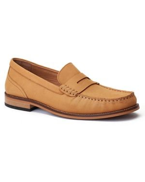 Base London Garfield Leather Burnt Loafers - Brown