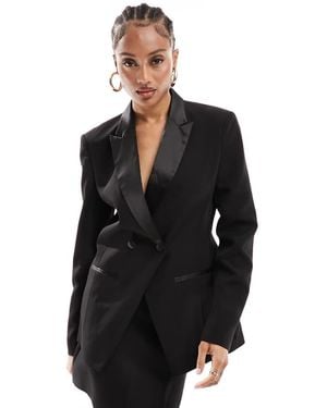 ASOS Design Tux Double Breasted Blazer - Black