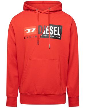 DIESEL Over The Head Hoodie - Red