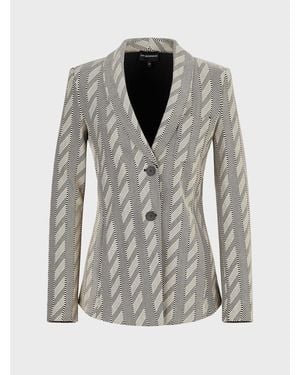 Emporio Armani Blazer Van Voor In Beige - Grijs