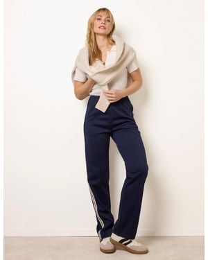 Blue Vanilla Side Stripe Sport Trousers - Blue