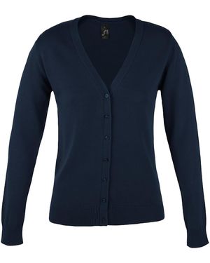 Sol's Ladies Golden V Neck Cardigan - Blue