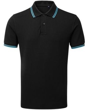 Asquith & Fox Classic Fit Tipped Polo Shirt - Black