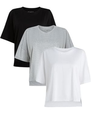 French Connection 3-Pack Crew Neck Boxy Fit T-Shirt - Black