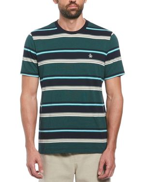 Original Penguin Stripe T-Shirt Cotton - Green