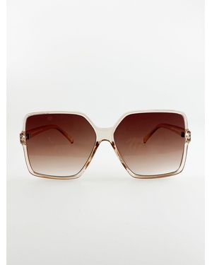 SVNX Oversized Square Sunglasses - Brown