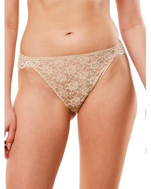 Triumph High Leg Lace Tai Brief - Natural