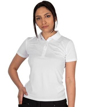 Island Green Ladies Classic Micro Pique Golf Polo Shirt - White