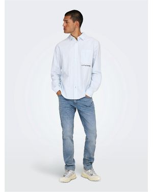 ONLY Five Pocket Design Slim Fit Jeans - Blue