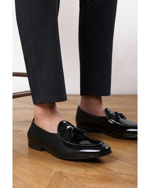 Where's That From Wheres 'Evan' Velvet Tassel Loafer Classic Formal Dress Shoes - Black