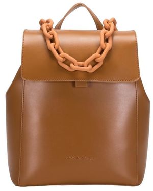 Claudia Canova Sophia Chain Detail Backpack - Brown
