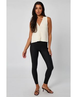 Urban Bliss Coated Jean - Black