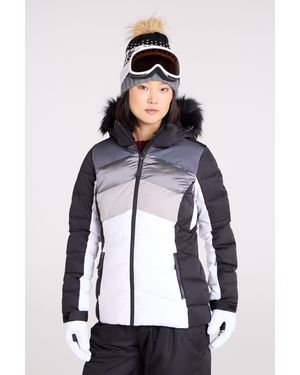 Mountain Warehouse 'Cascade' Padded Ski Jacket Water Resistant Breathable Coat - White