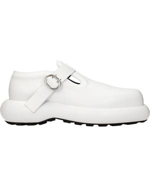 Jil Sander Platform Mary Janes - White