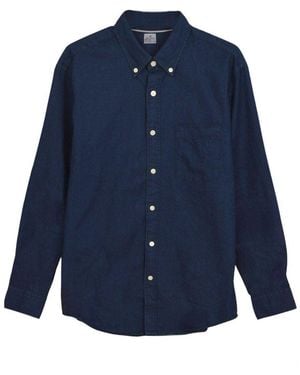 Uniqlo Chambray Denim Cotton Shirt - Blue