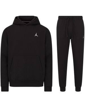 Nike Jordan Brooklyn Fleece Pull Over Hooded Tracksuit - Black