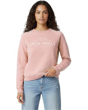 Jack Wills Hunston Grafisch Sweatshirt Met Ronde Hals (Zacht) - Rood