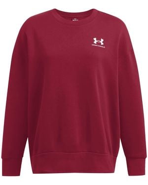 Under Armour Oversize Fit Crew Neck Long Sleeve Sweatshirt - Red