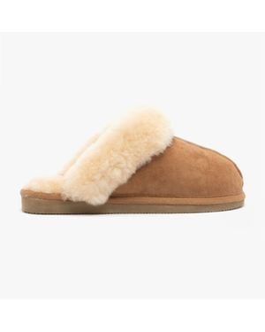 Shepherd Jessica Sheepskin Mules - Natural