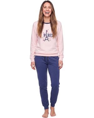 Kisses&Love Cotton Long Sleeve Pyjamas Klp1 - Blue
