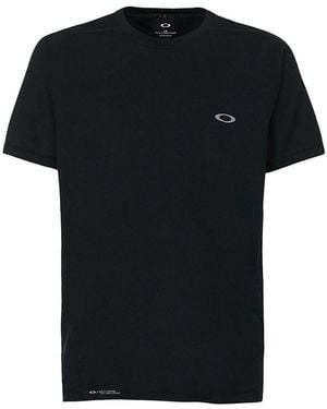 Oakley Graphic Logo Short Sleeve Crew Neck Plain T-Shirt 434006 02E - Black
