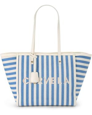 Carvela Kurt Geiger Canvas Minori Tote Bag - Blue
