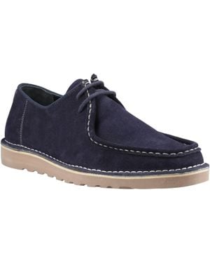 Hush Puppies Otis Suede Lace-Up Shoes - Blue