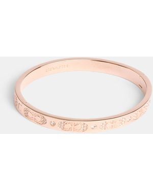 COACH Signature Pavé Hinged Bangle - Multicolour