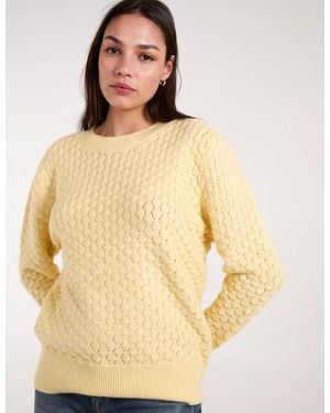 Blue Vanilla Textured Knit Jumper - Natural