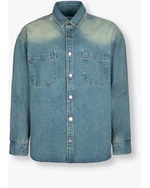 Giesto Denim Shirt With Pocket - Blue