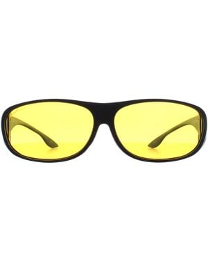 Montana Rechthoek Mat Geel Gepolariseerd Fo2 Fit Over Bril Nacht Rijden Zonnebril