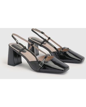 Oasis Becky Slingback Block Heeled Sandals - White