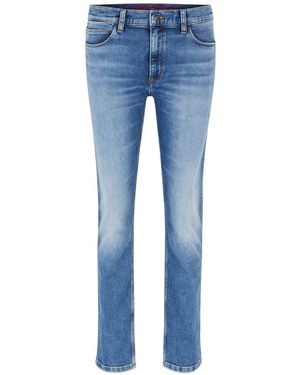 HUGO 734 Skinny-fit Jeans In Turquoise - Blauw