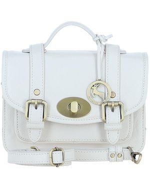 Ashwood Leather Stylish Real Medium Satchel Bag - White