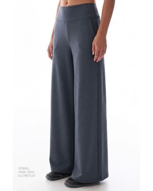 Penti Wide Leg High Waist Trousers - Blue