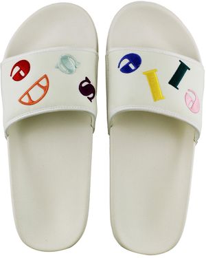 Ellesse Filippo Logo Play Off Sliders - White