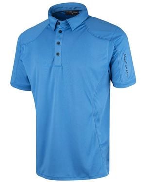 Island Green Gestikt Golf Poloshirt (hemelsblauw)